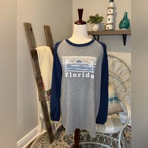 Gray and Blue Long Sleeve Florida Men’s Shirt